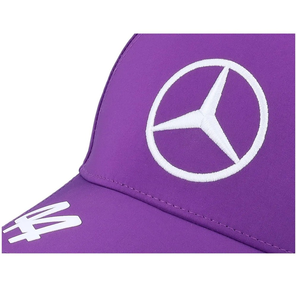 Mercedes AMG Petronas F1 Lewis Hamilton Purple Hat Baseball Cap 44 Adjustable - Picture 6 of 6